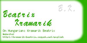beatrix kramarik business card
